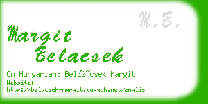 margit belacsek business card